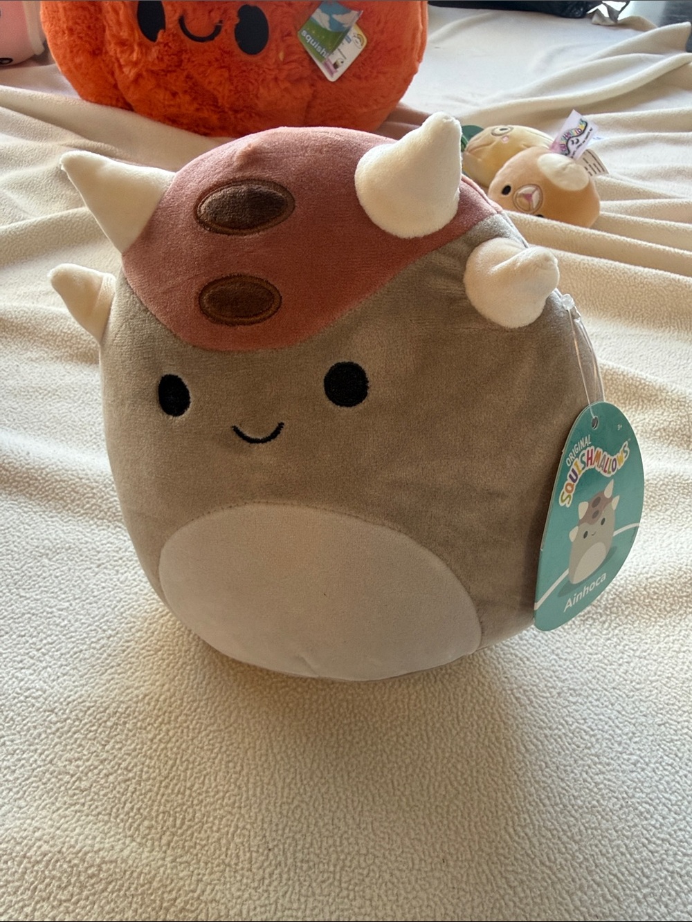 Squishmallows Ainhoa Gray & Brown Dino Plush